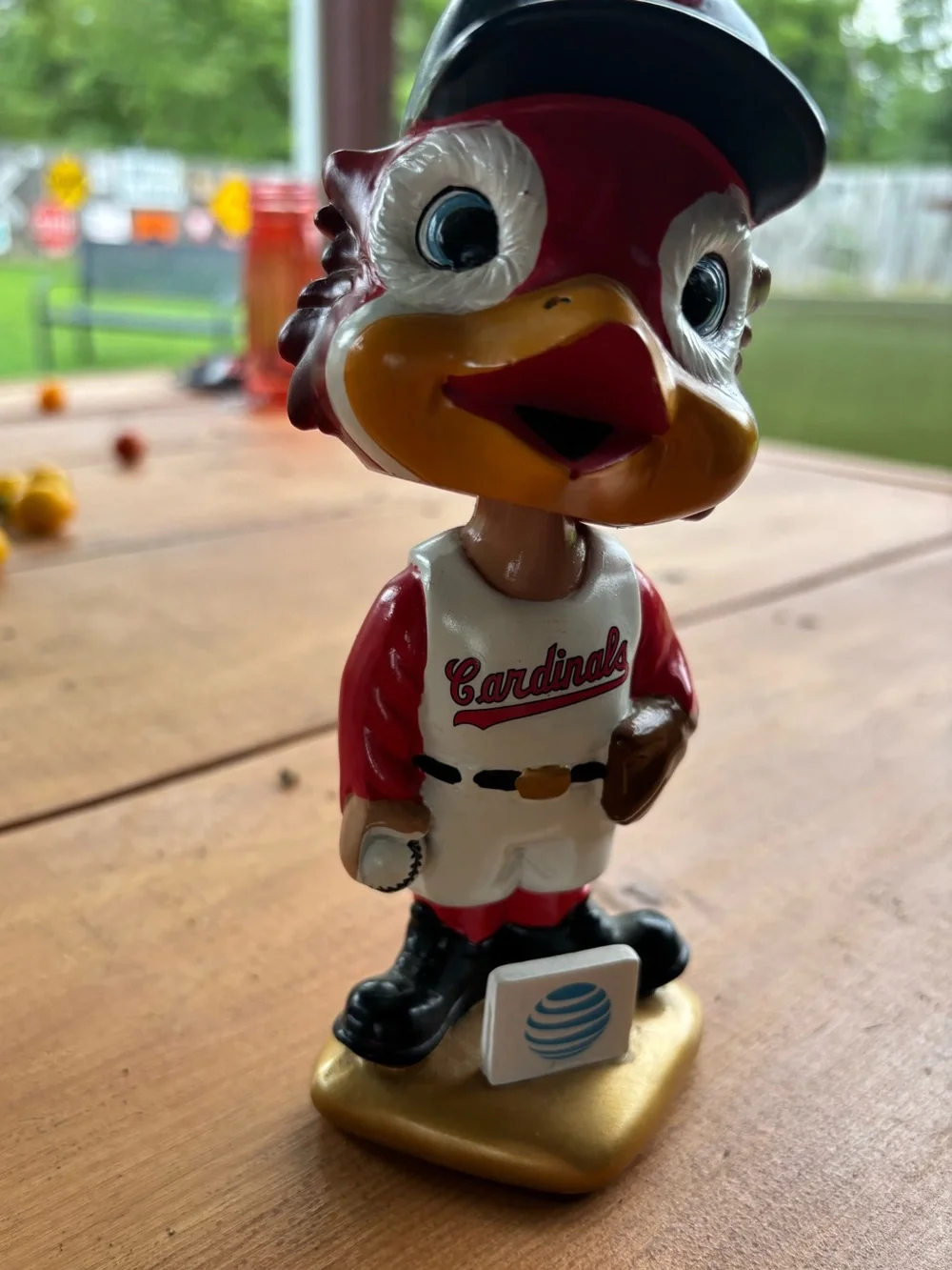 Cardinals Red & White Mascot Bobblehead - Official Team Design